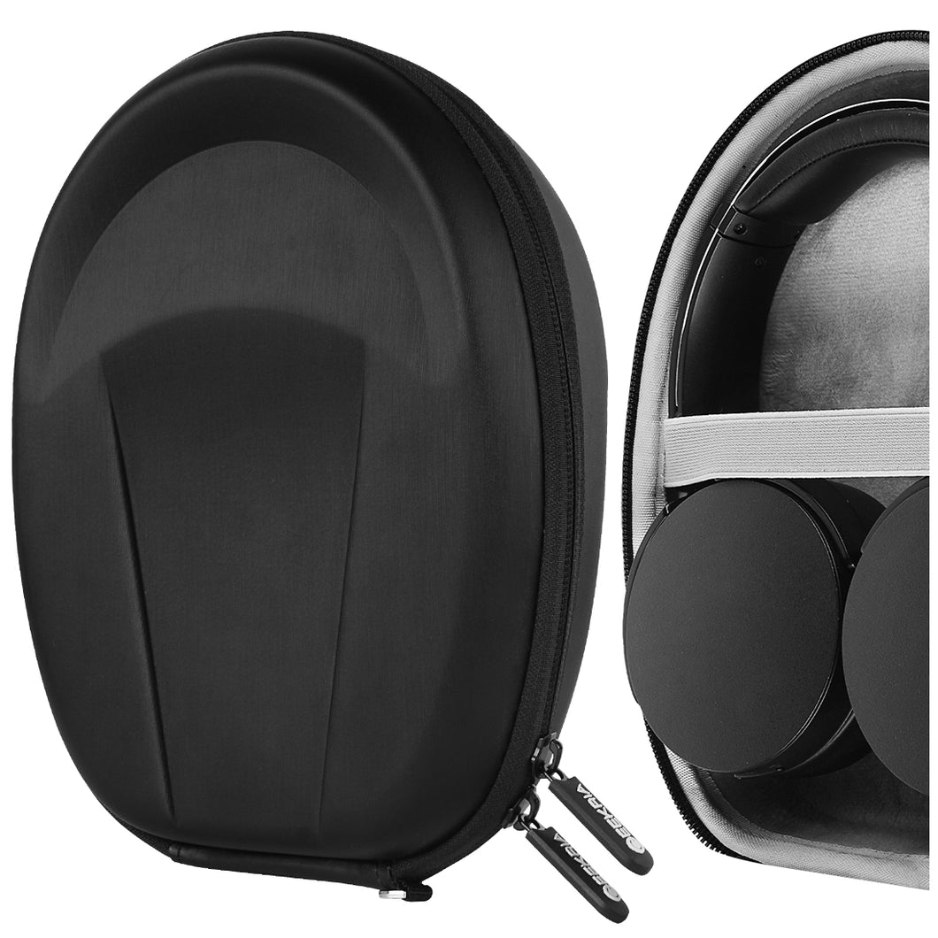Geekria ケース 互換性 UltraShell ヘッドホンケース ハードケース 旅行用 ハードシェルケース Sony WH-CH500, MDR-XB950BT, MDR-10RBT, MDR-10RNC, MDR-1ABT に対応 収納ポーチ付属 (ブラック)