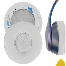 画像をギャラリービューアに読み込む, Geekria QuickFit イヤーパッド 互換性 パッド Beats Solo 2 Wired, Solo2.0 Wired (B0518) ヘッドホンに対応 イヤパッド/イヤークッション/イヤーカップ ( プロテインレザー / 白い )
