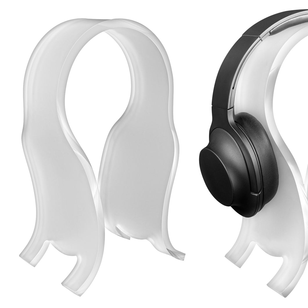 Geekria Headphone Stands ヘッドホンスタンド 曇らされたオメガオーバーイヤー ヘッドホン、ゲームヘッドセット用の ホルダー, デスクディスプレイハンガー頑丈なヘビーベース AKG, Sennheiser, JBL, ATH, Bose, Studioと互換性 (Acrylic)