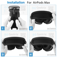 画像をギャラリービューアに読み込む, Geekria ヘッドバンド 互換性 ヘッドホンヘッドバンド AirPods Max 対応 交換用 パッド (ブラック)
