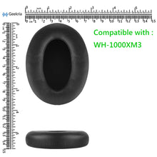 画像をギャラリービューアに読み込む, Geekria イヤーパッド QuickFit 互換性 パッド Sony WH1000XM3 ヘッドホンに対応 パッド イヤー / イヤーカップ (プロテインレザー / ブラック)

