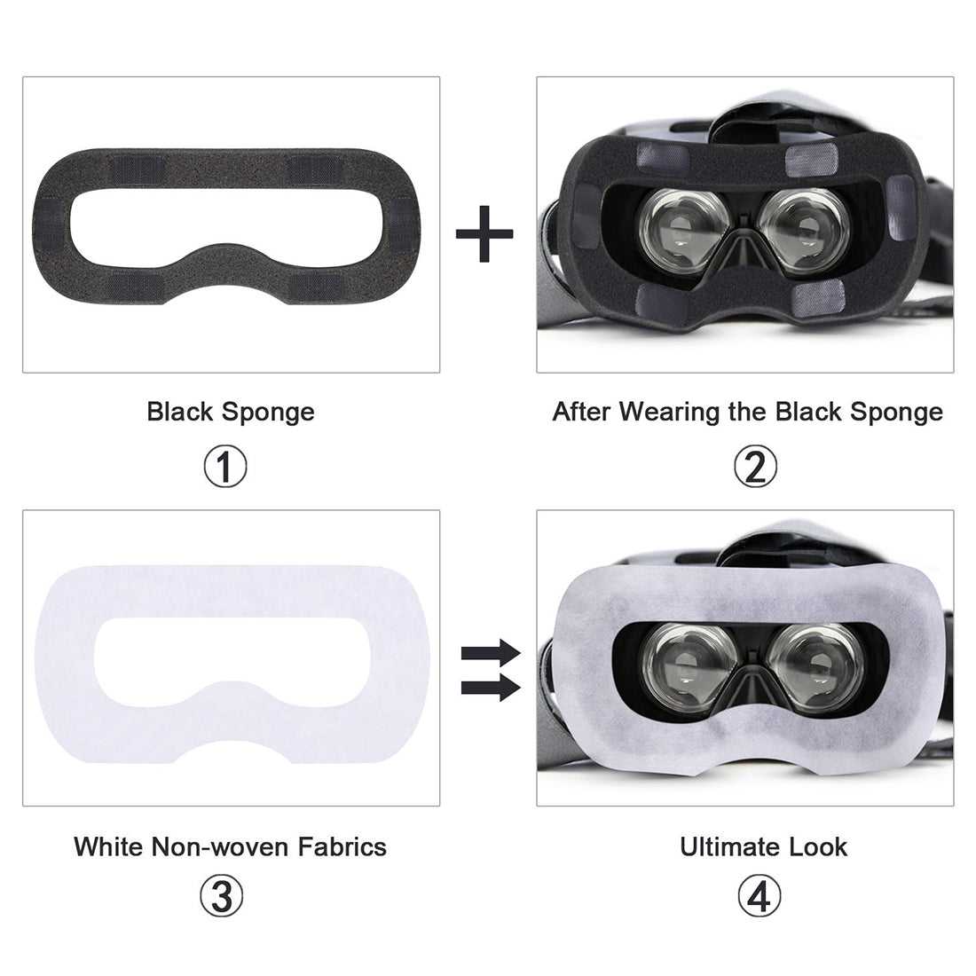 Geekria アイマスク HTC Vive カバー VR体験用 衛生布 Facial Mask Eye Mask 使い捨てカバー (フェイ ...