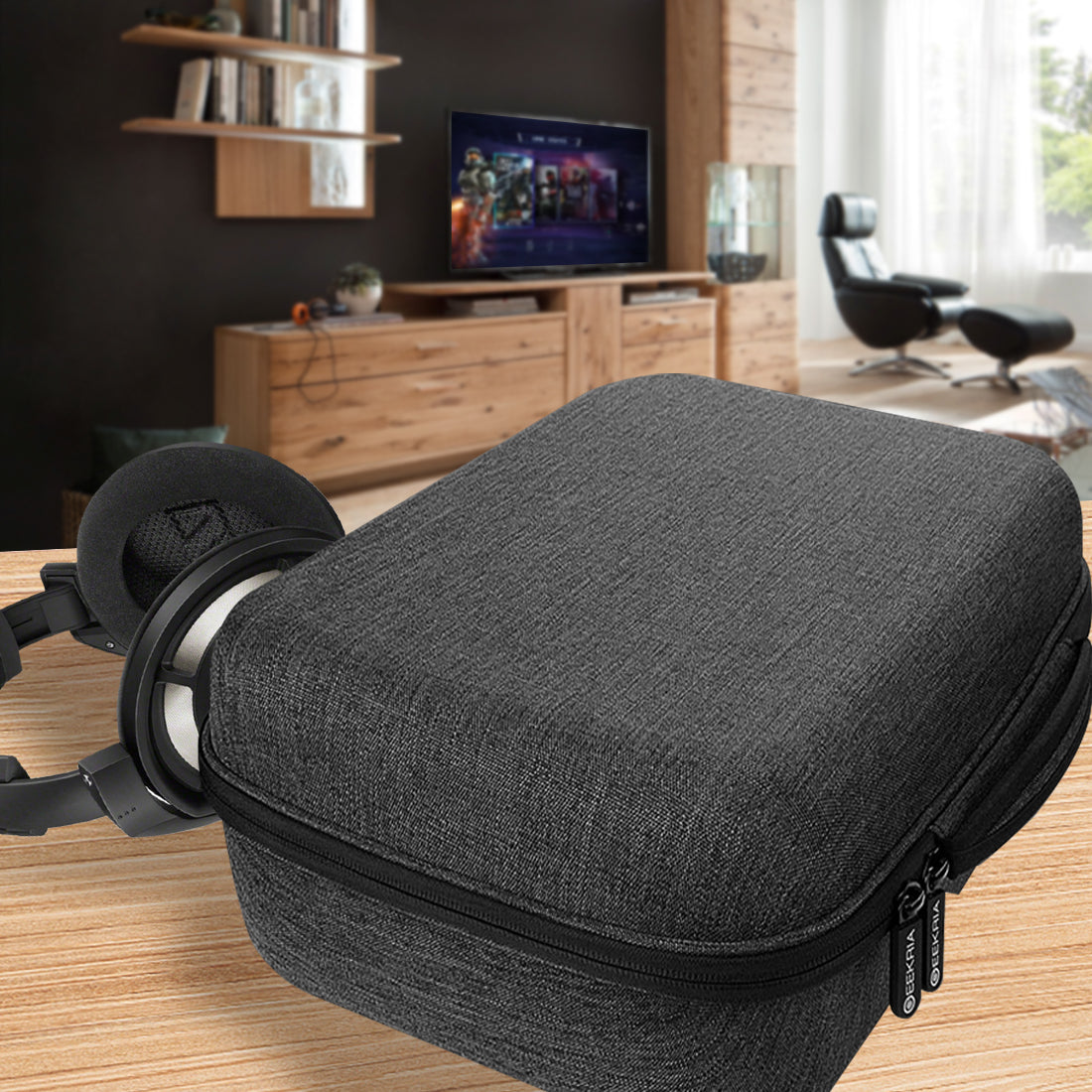 Geekria UltraShell ケース 適合 Sennheiser HD800, HD820, AKG Q701