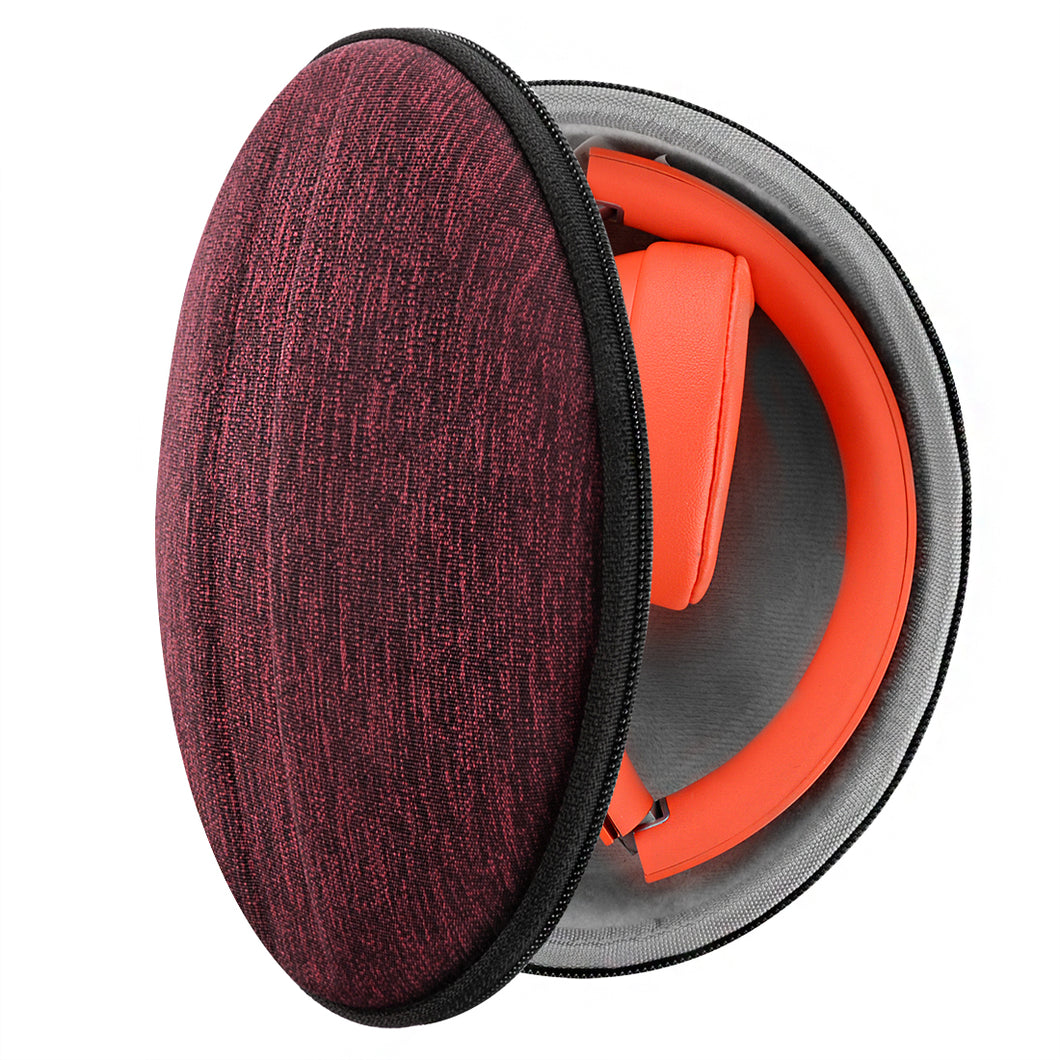 Geekria UltraShell ケース 互換性あ Beats Studio3.0 Wireless, Studio2.0, Studio ヘッドホンに対応 交換 保護 用のハードケース ハードシェルトラベルキャリングバッグ アクセサリー用のスペースがあり（クリムゾン）