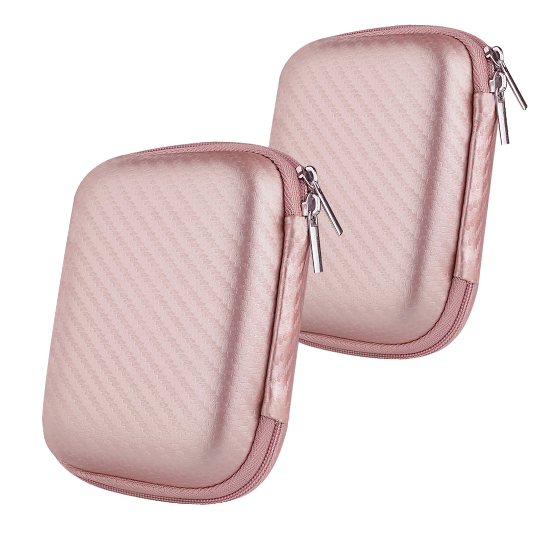 Geekria UltraShell ケース 交換用 1MORE, Anker, Edifier, Mpow, TCL ヘッドホンに対応 交換 保護 用の ハードケース ハードシェルトラベルキャリングバッグ アクセサリー用のスペースがあり (ローズゴールド)