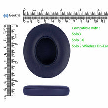 画像をギャラリービューアに読み込む, Geekria QuickFit イヤーパッド 互換性 パッド イヤーパッド Beats Solo 3 Wireless, Solo 3.0 Wireless (A1796) ヘッドホンに対応 イヤパッド/イヤークッション/イヤーカップ (プロテインレザー / ネイビーブルー)
