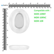 画像をギャラリービューアに読み込む, Geekria QuickFit イヤーパッド 互換性 パッド SONY MDR-10RBT, MDR-10RNC, MDR-10R ヘッドホンに対応 イヤパッド/イヤークッション/イヤーカップ ( プロテインレザー / 白い )
