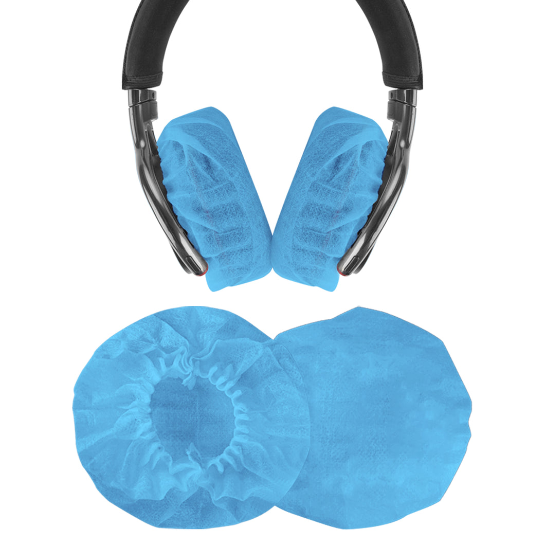 Geekria カバー 20個入(10ペア) ヘッドホンカバー 劣化防止、防塵 イヤーパッドカバー ストレッチニット 8-11cm ヘッドホン用 不織布 (中型 / ブルー)
